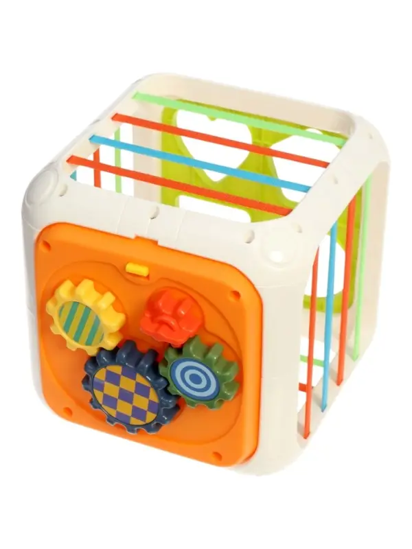 Сортер "Кубик" с шестеренками и фигурами