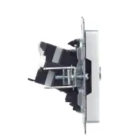 BRITE Розетка двойная TV+RJ45 кат.5E РТВ/РК12-БрА алюминий