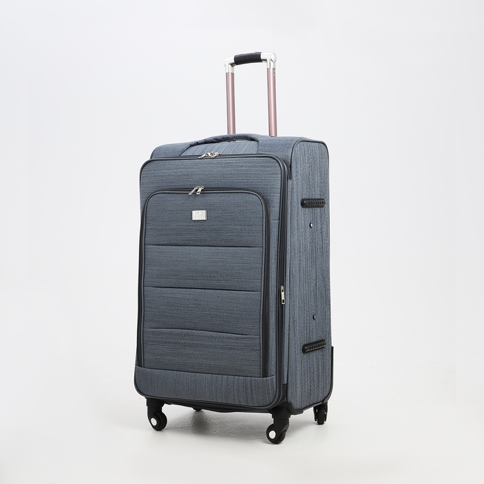 Чемодан большой 95 л (L), отдел на молнии, с расширением, кодовый замок, 4 колеса, наружный карман, цвет серый Чемодан большой 95 л (L), отдел на молнии, с расширением, кодовый замок, 4 колеса, наружный карман, цвет серый