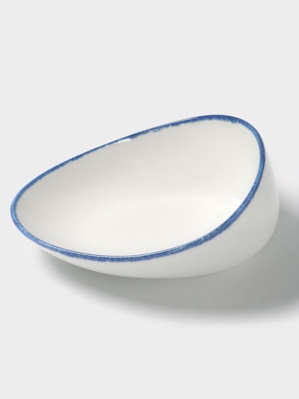 Салатник Blue Lagoon Magistro 22 см, 22.3×17×9 белый, синий