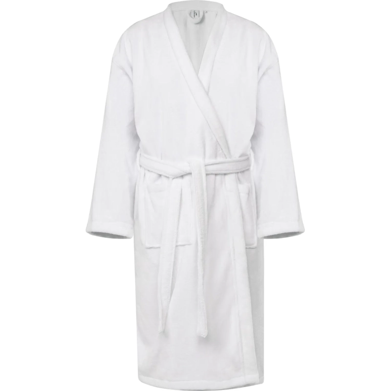 Халат банный микровелюр Luscan, 56, 300 гр/м2, Отель белый