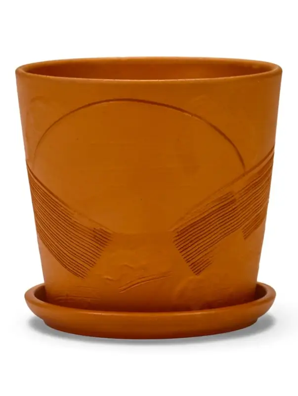 Горшок цветочный с поддоном 1,45 л, d15/h14 см терр-т керамика, "Голландия" (М)