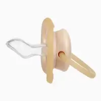 Светящаяся соска-пустышка анатомическая, силикон, от 0 мес., &laquo;Мишка&raquo;, бежевая