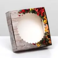 Коробка «Новогодний аромат» 11.5×11.5×3.2 см