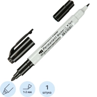 Маркер перманентный двухсторонний Crown Multi Marker Twin черный, 2мм/1мм