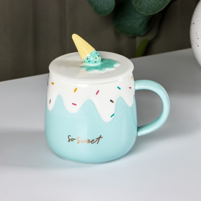 Кружка керамическая «Нежное мороженое», 380 мл, цвет МИКС Кружка керамическая «Нежное мороженое», 380 мл, цвет МИКС