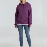 Толстовка с капюшоном унисекс Hoodie, фиолетовый меланж, размер XL