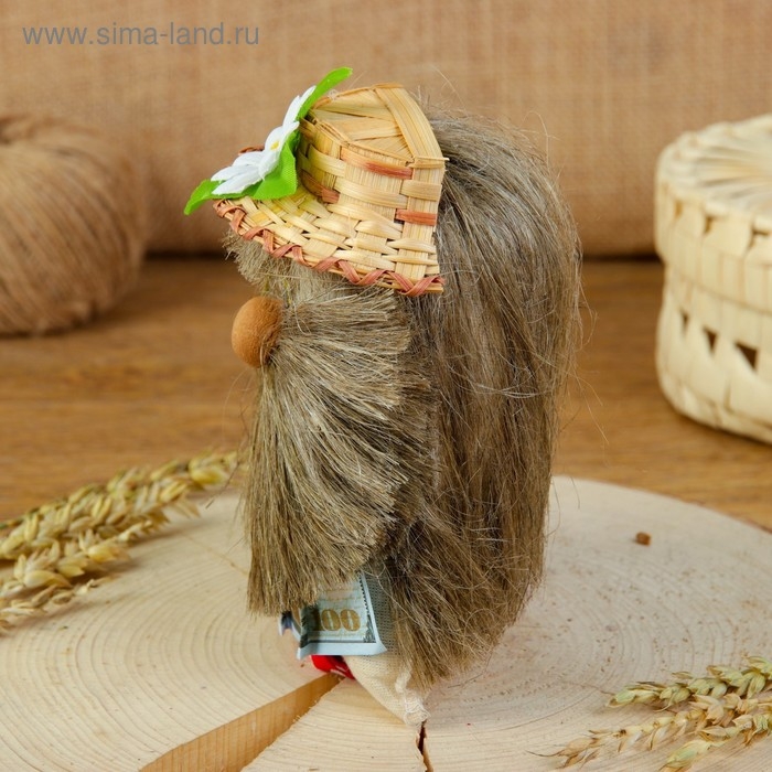 Оберег «Домовой Кузя с долларами», микс Оберег «Домовой Кузя с долларами», микс