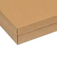 Коробка подарочная складная, упаковка, крышка - дно, крафт, 20&times;20&times;6 см