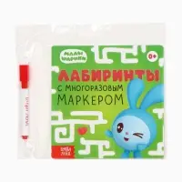 Набор книг "Многоразовые лабиринты", 2 книги по 12 стр., 16х16 см, Малышарики