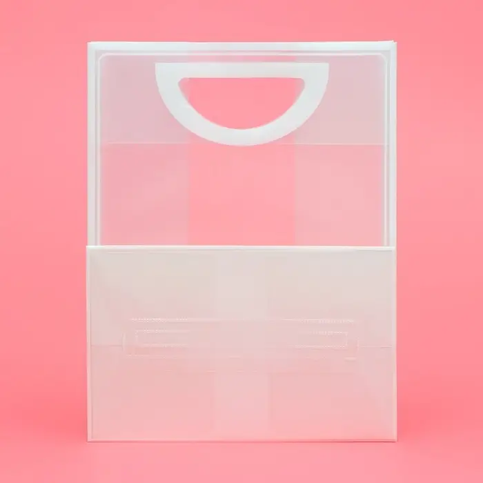 Пакет ПП с вырубной ручкой, прозрачный, 30&times;23&times;15 см, белый