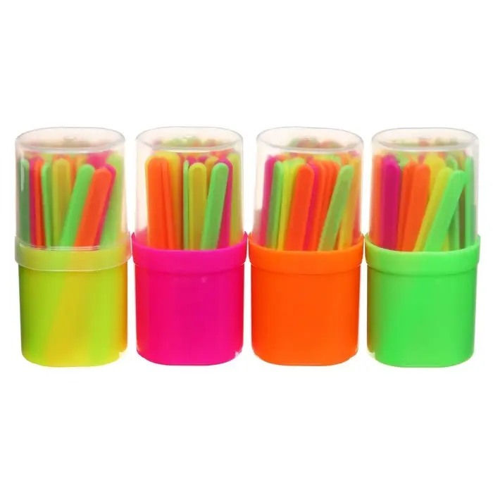 Счетные палочки 50 штук в пенале &laquo;Фонарики&raquo; Calligrata, неоновые, МИКС