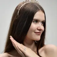 Ободок "Happy birtday" розовое золото