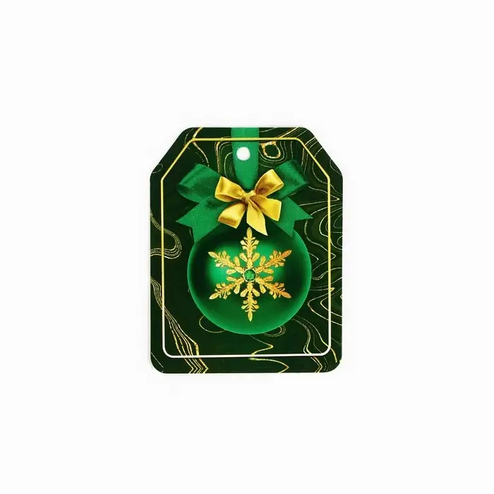 Шильдик на подарок «Счастливого Нового года», набор 6 штук, зелёный, 16×24 см Шильдик на подарок «Счастливого Нового года», набор 6 штук, зелёный, 16×24 см