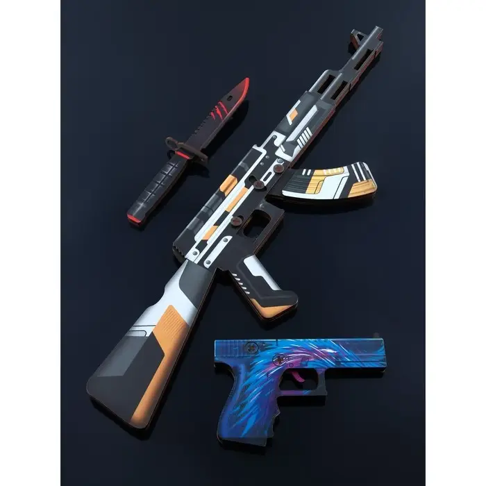 Набор сувенирное оружие «Некромантика», автомат, пистолет, нож-штык, 3 шт