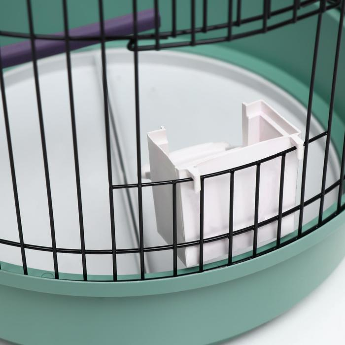 Клетка для птиц круглая, трехярусная сварная, малый поддон, 33 x 77 см, микс цветов Клетка для птиц круглая, трехярусная сварная, малый поддон, 33 x 77 см, микс цветов