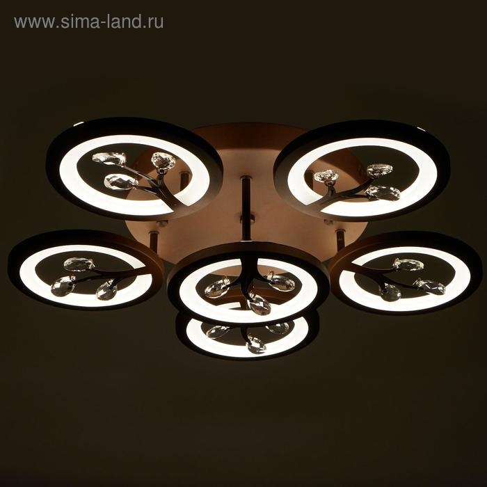 Люстра с ПДУ 661315/6 LED 120Вт 3 режима 3000-6000К кофе 59x59x13,5 см