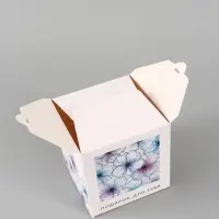 Коробка подарочная складная &laquo;Акварельные цветы&raquo;, 12&times;12&times;12 см
