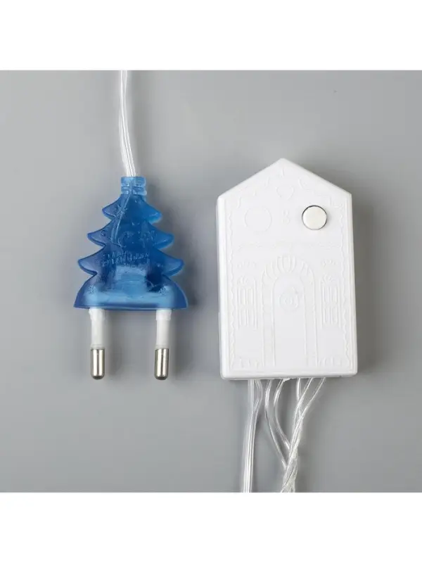 Гирлянда &laquo;Нить&raquo; 5 м, IP20, прозрачная нить, 50 LED, 8 режимов, 220 В, свечение синее