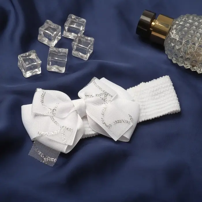 Повязка для волос Повязка для волос "Выбражулька" белый перелив, 16х3 см