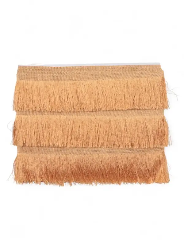 Бахрома одинарная, 6,5 см, 20 м±0.5, цвет золотой Бахрома одинарная, 6,5 см, 20 м±0.5, цвет золотой