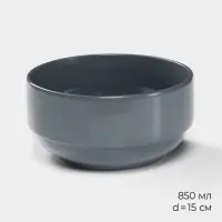 Набор посуды Magistro Night, фарфор, 16 предметов: тарелка d=25.5 см, d=19 см, миска 850 мл, d=15 см, кружка 320 мл, серый