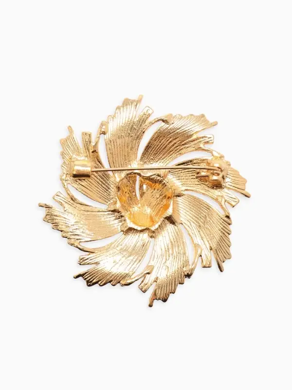 Брошь  Брошь "Солнце", цвет золото