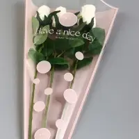 Пакет цветочный Конус, розовый, 28×9×44 см±1 см