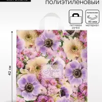 Пакет подарочный &laquo;Адель&raquo;, полиэтиленовый с петлевой ручкой, 38&times;42 см, 40 мкм