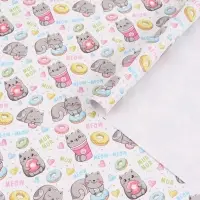 Бумага упаковочная глянцевая &laquo;Котики&raquo;, 70 &times; 100 см