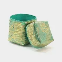 Корзинка плетёная &laquo;Голден&raquo;, 20&times;20&times;26 см, голубая