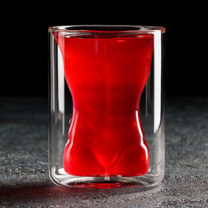 Стакан стеклянный с двойными стенками Magistro «Мужская фигура», 200 мл Стакан стеклянный с двойными стенками Magistro «Мужская фигура», 200 мл