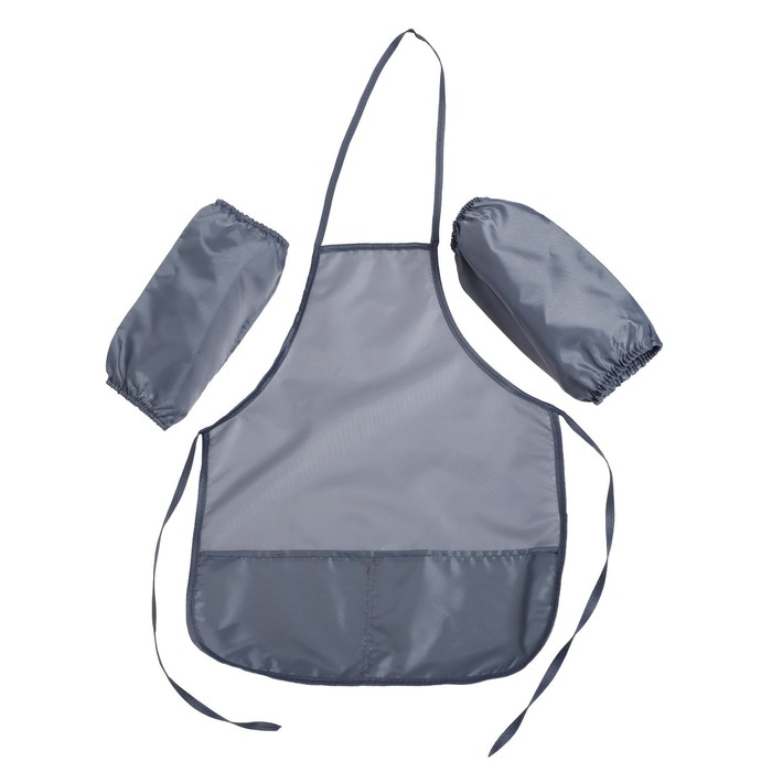 Фартук для труда + нарукавники, 490 х 390/250 х 160 мм, размер S (рост 116-146), Calligrata, Фартук для труда + нарукавники, 490 х 390/250 х 160 мм, размер S (рост 116-146), Calligrata, " Стандарт", серый