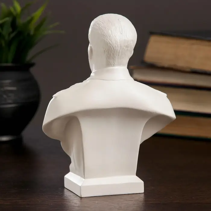 Бюст &laquo;Сталин белый&raquo;, фигурка гипс, 7&times;12&times;16 см