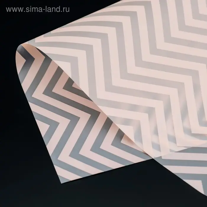 Плёнка матовая с рисунком «Волна», персиковая, 57×57 см Плёнка матовая с рисунком «Волна», персиковая, 57×57 см