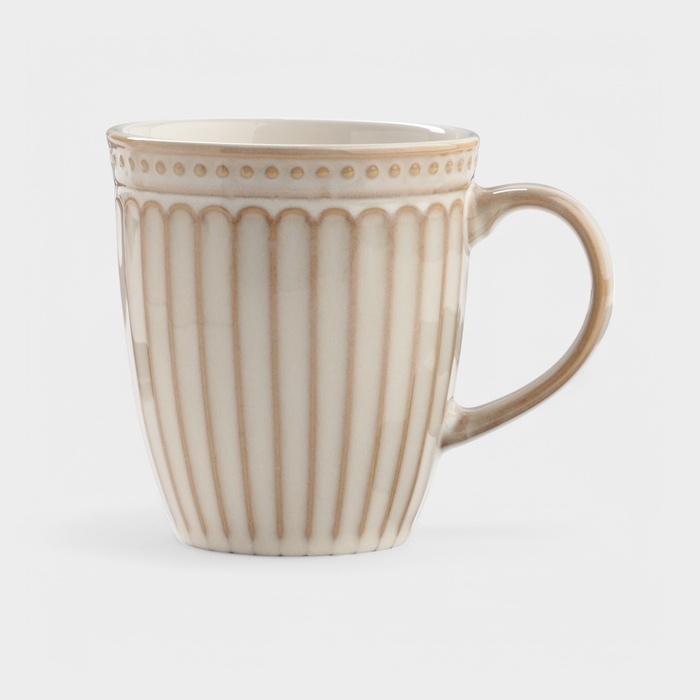 Набор кружек 2 шт Доляна  Набор кружек 2 шт Доляна "Винтаж" 350 мл,12х9х10 см, цвет бежевый