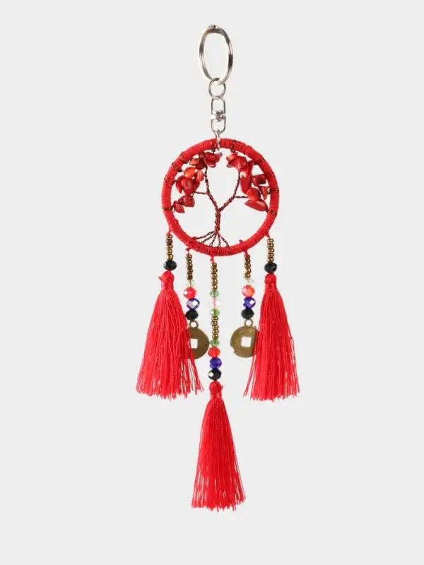 Брелок ловец снов Брелок ловец снов "Древо" 19 см, цв. красный