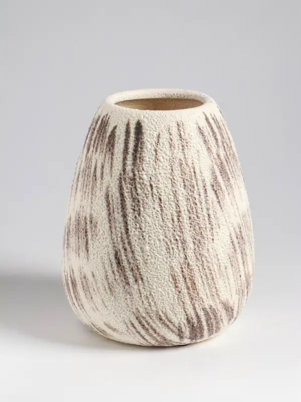 Ваза настольная керамика Ваза настольная керамика "Беажио" классик, 17,5х14 см, бежево-коричневый