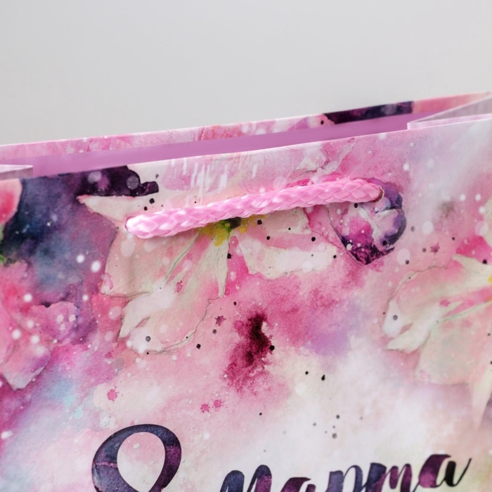 Пакет подарочный ламинированный вертикальный, упаковка, «С 8 марта», MS 18 х 23 х 8 см Пакет подарочный ламинированный вертикальный, упаковка, «С 8 марта», MS 18 х 23 х 8 см