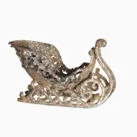Ёлочная игрушка &laquo;Зимнее волшебство. Сияющая глазурь - сани&raquo;, 11&times;6.5 см, золото