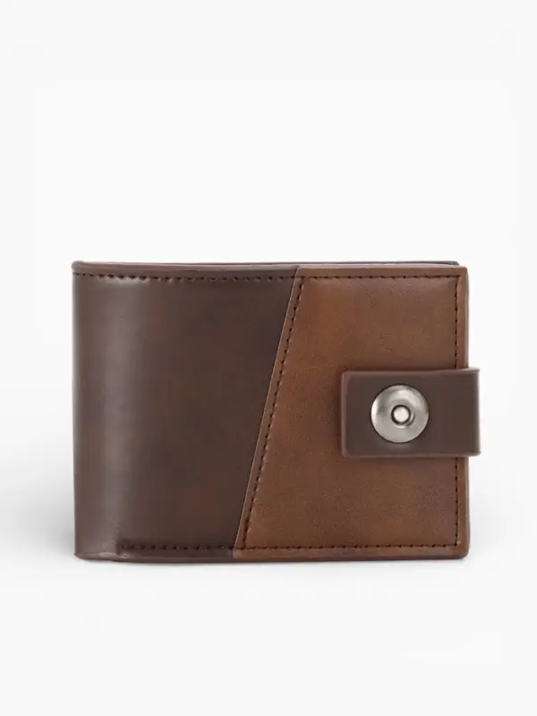 Портмоне мужское на магните, отдел для карт, монет, цвет коричневый