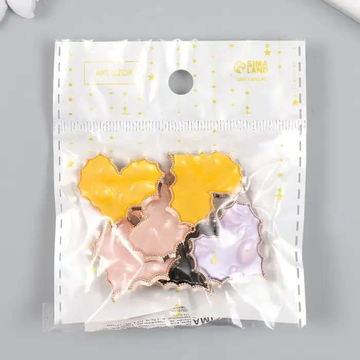 Пуговица декоративная «Арт Узор. Каменное сердце», пластик, 2.5×2.9×1 см, МИКС