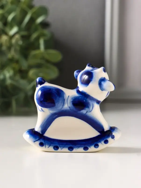 Фигурка фарфор &laquo;Козлик - качалка&raquo;, 6.5 см, гжель