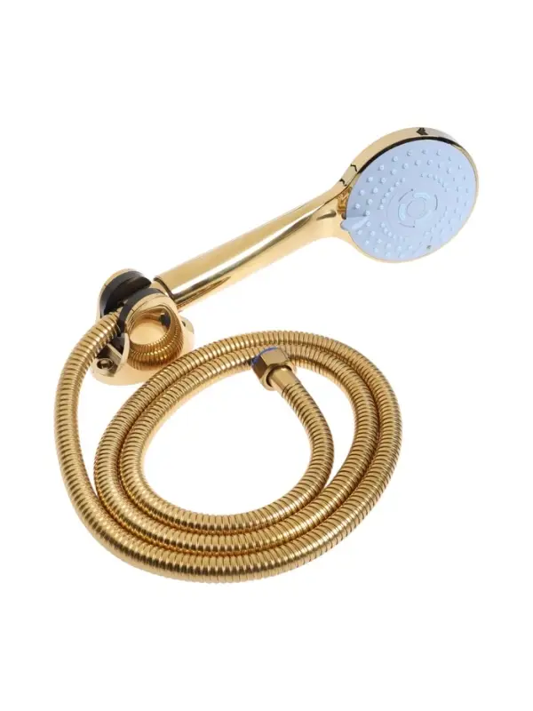 Смеситель для ванны ZEIN Z3891, однорычажный, шланг, держатель, белый/gold=