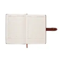 Ежедневник недатированный формат А5, с хлястиком, 112л, линия, пвх, Коричневый Ежедневник недатированный формат А5, с хлястиком, 112л, линия, пвх, Коричневый