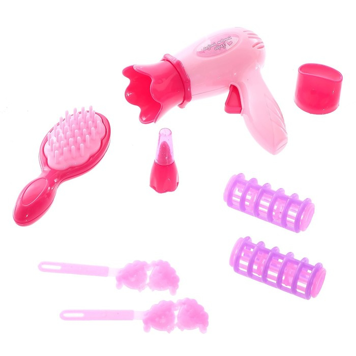 Набор игровой «Парикмахер», 6-8 предметов, с фартуком, МИКС Набор игровой «Парикмахер», 6-8 предметов, с фартуком, МИКС