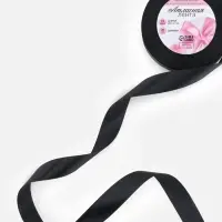 Лента атласная, 20 мм, 23&plusmn;1 м, чёрная №39