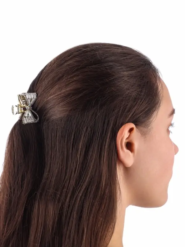 Крабик для волос &laquo;Дороти&raquo;, бантик, 4 см, золотистый