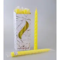 Свеча витая, 2.3&times;24.5 см, 5 ч, 50 г, жёлтая