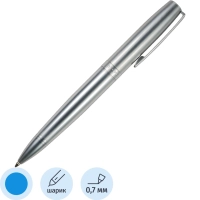 Ручка шариковая SORRENTO 1.0мм,син, корп.сереб/фут.черн,20-0346/09